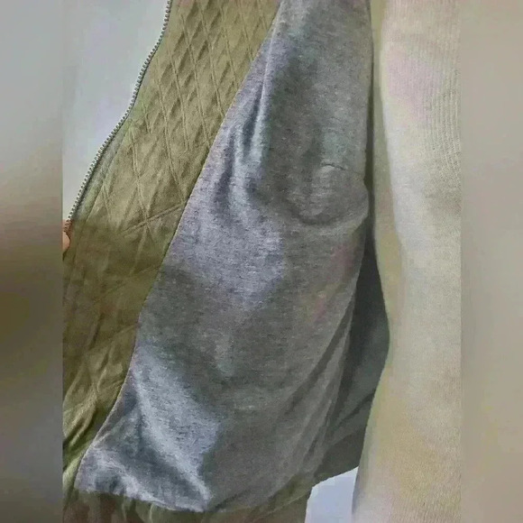 HEI HEI ANTHROPOLOGIE moss green quilted riding jacket. Size small - Picture 6 of 12